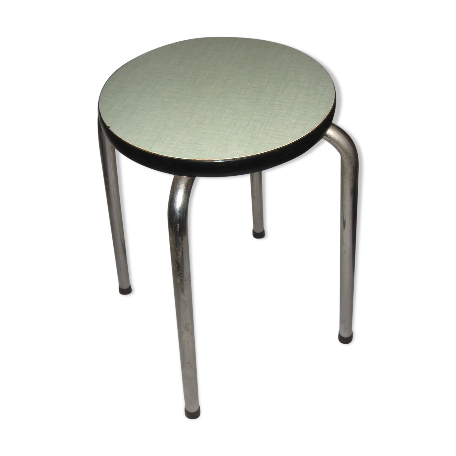 1965 Green or yellow formica stool