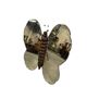 Vintage wall mirror "Butterfly" with wooden accent