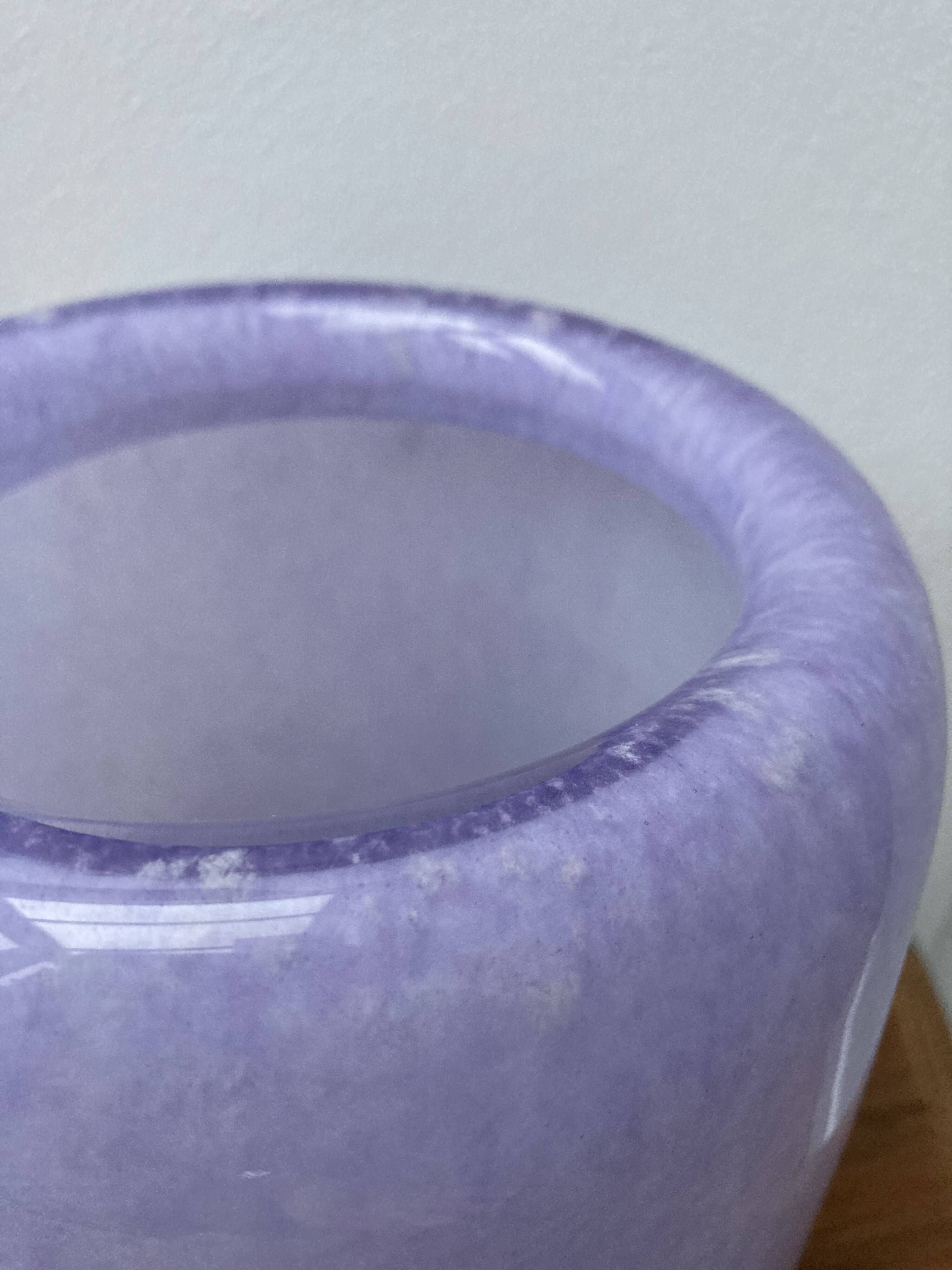 Lancel vase speckled purple glass