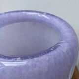 Vase Lancel en verre moucheté mauve
