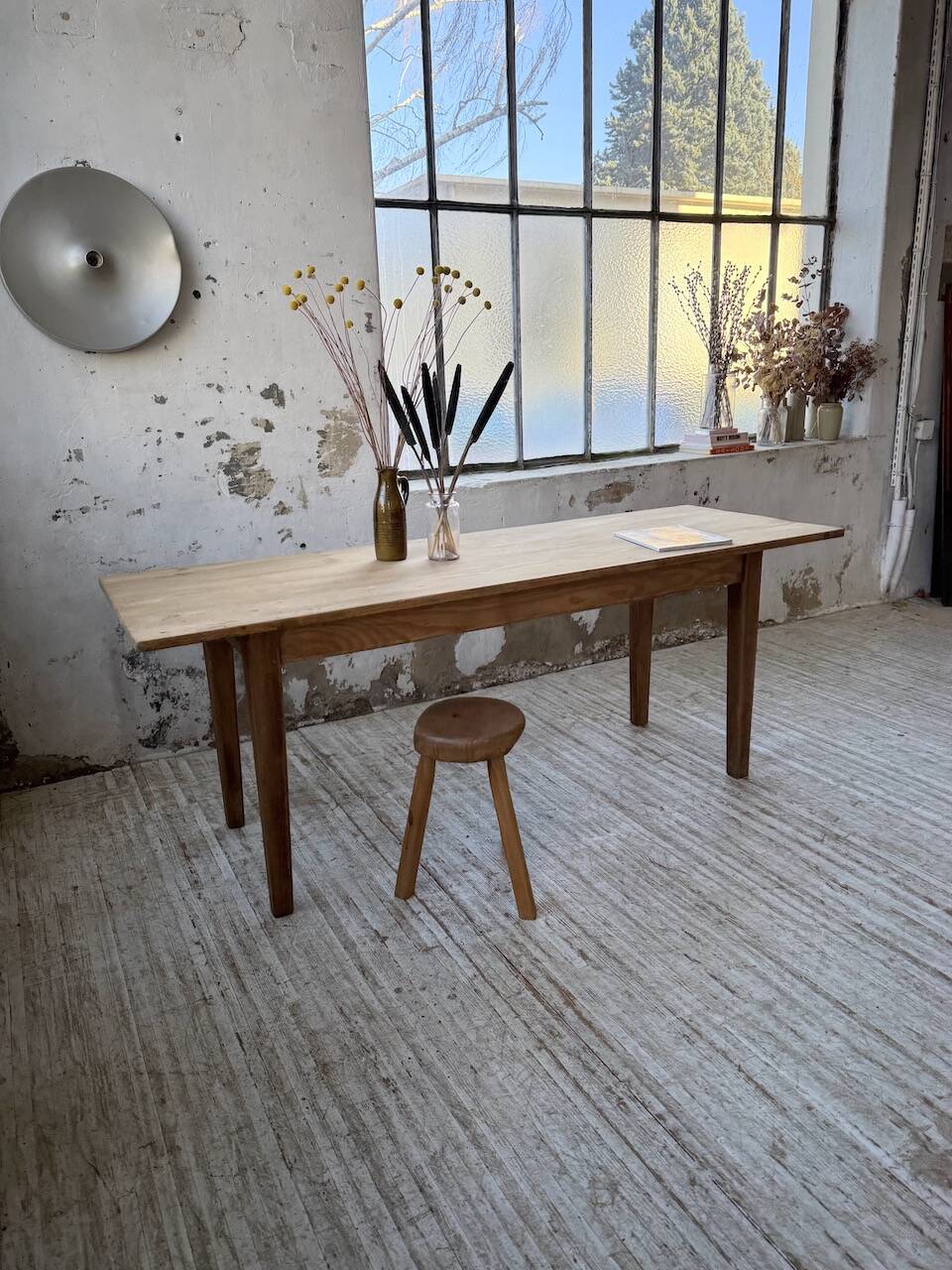 Pine and oak farmhouse table 2m