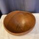 Salad bowl in bur walnut round shape honey color