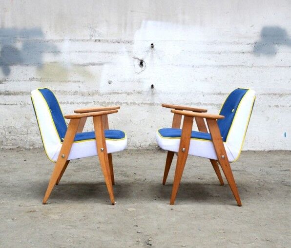 Chair of the 1960s Chierowski vintage blue