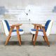 Fauteuil vintage des années 60 Chierowski bleu