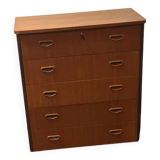 Vintage Swedish teak chest of drawers