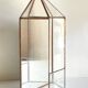 Vide poche mural miroir et laiton vintage