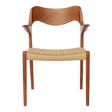 Niels Otto Møller Model 55 Armchair – Danish Teak Dining Chair Paper cord