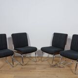 Chrome & Rosewood armchairs, Gordon Russell, United Knigdom, 1970s.