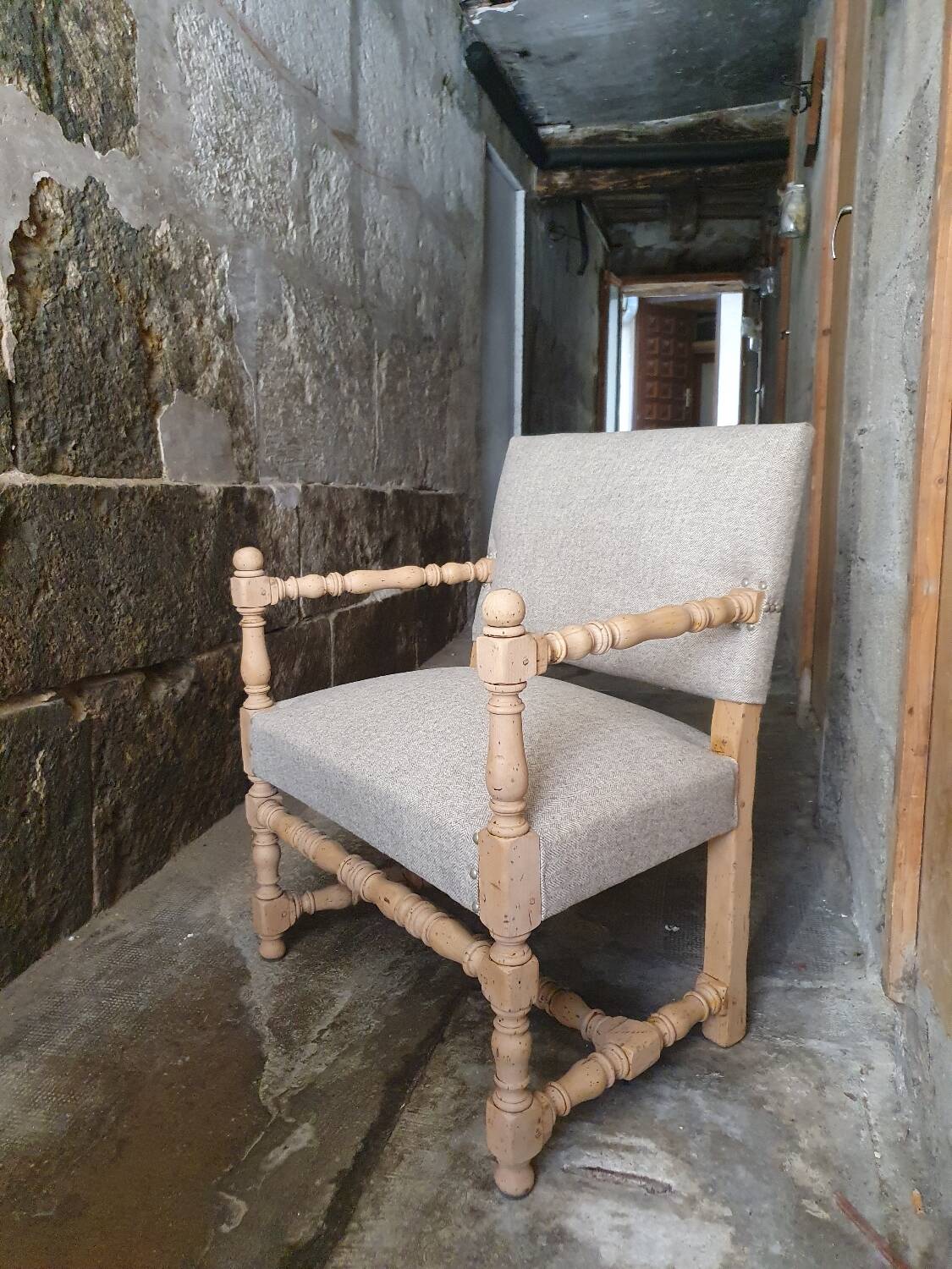 Pair of Louis XIII style armchairs