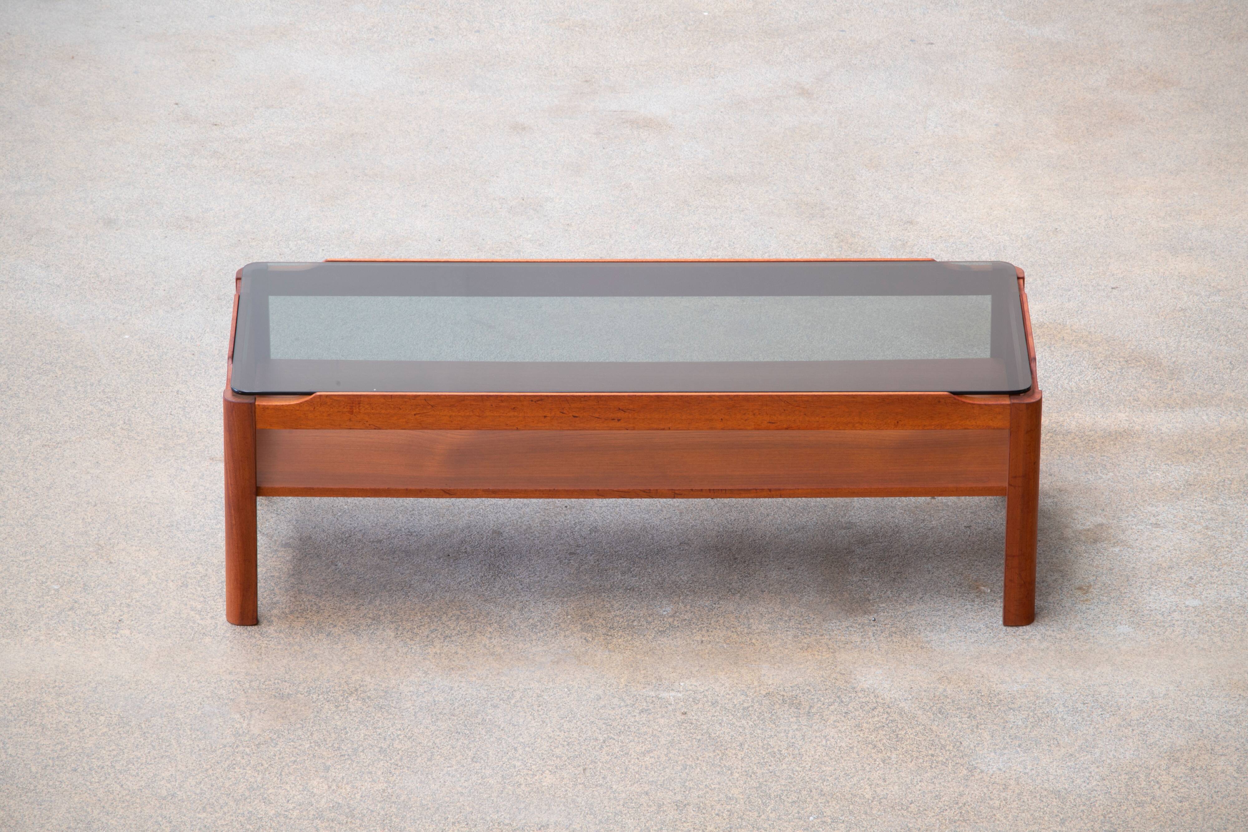 Scandinavian coffee table in teak 112cm