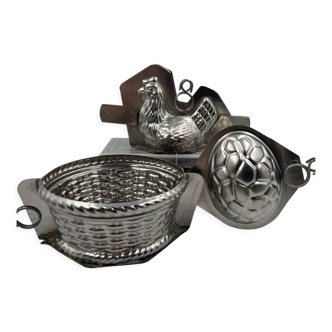 Set of three easter chocolate molds