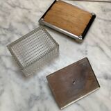 Art Deco box 1920 metal wood and glass