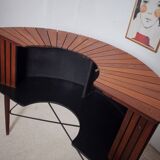 Sika Møbler vintage Bar mit 4 Barhocker aus Teak