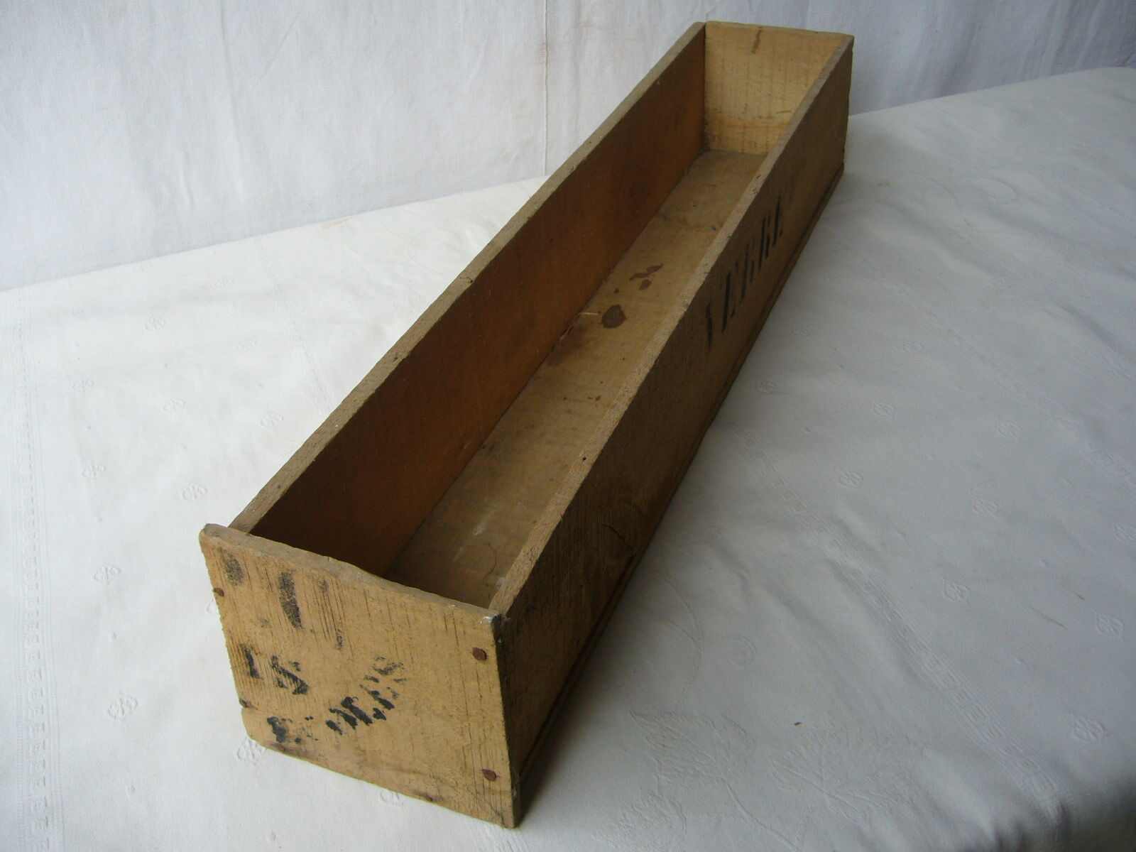 Rectangular old wooden box