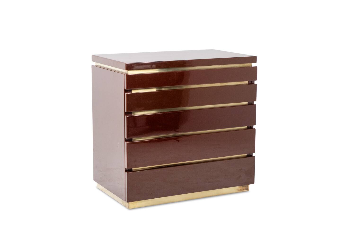 Jean-Claude Mahey. Commode en bois laqué. Années 1970-80.