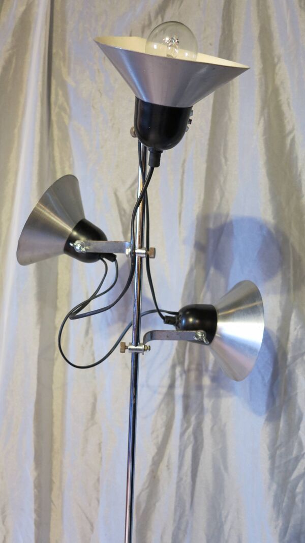 Lampadaire chromé 3 lampes réglables