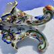 Antique vase, cornucopia in earthenware of courquin furmaintraux desvres