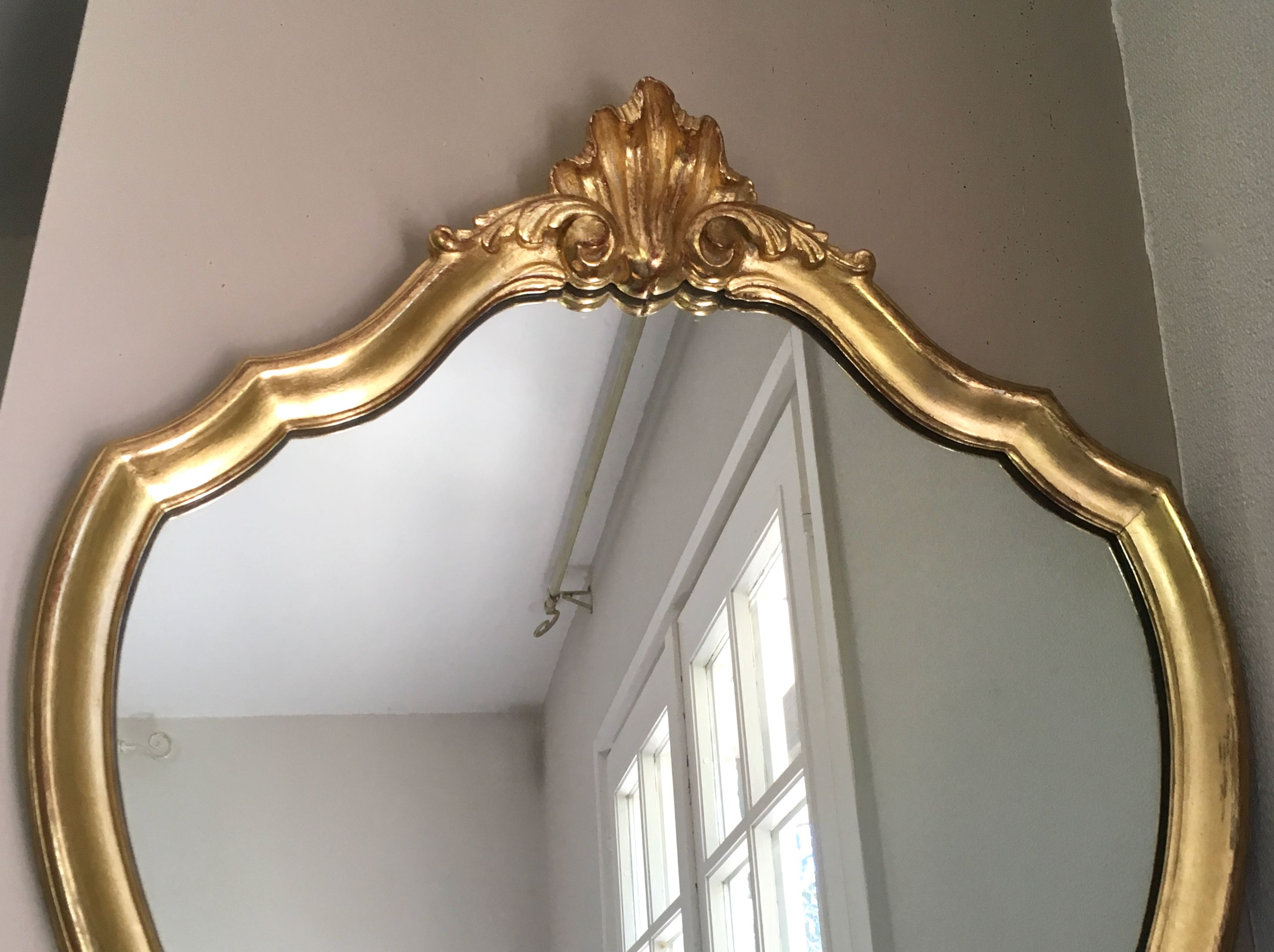 Miroir baroque cadre bois doré 52x74cm