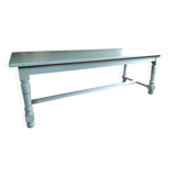 Antique solid oak farmhouse table with turned legs