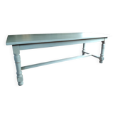 Antique solid oak farmhouse table with turned legs