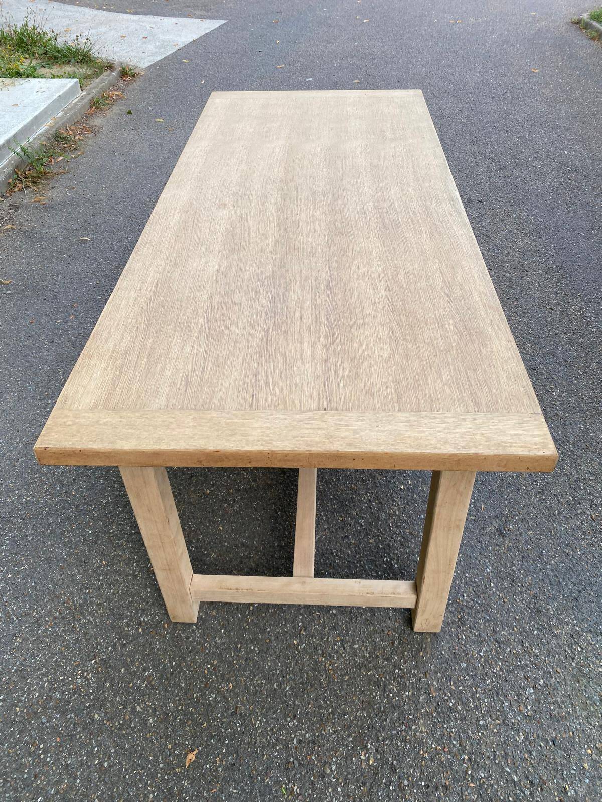 Renovated 19th century farmhouse dining table with drawer 200cm