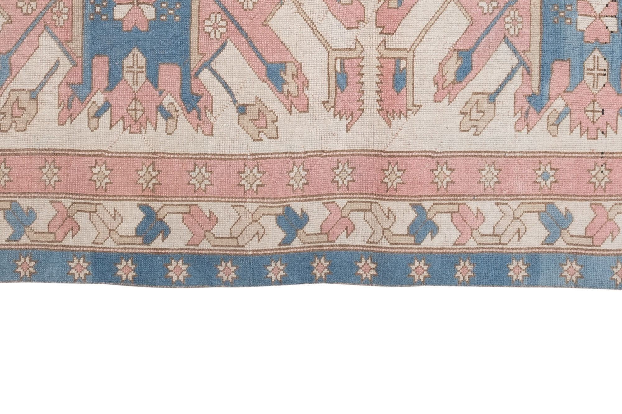 Large Vintage Turkish Oushak Rug 1970s 206 X 295 cm