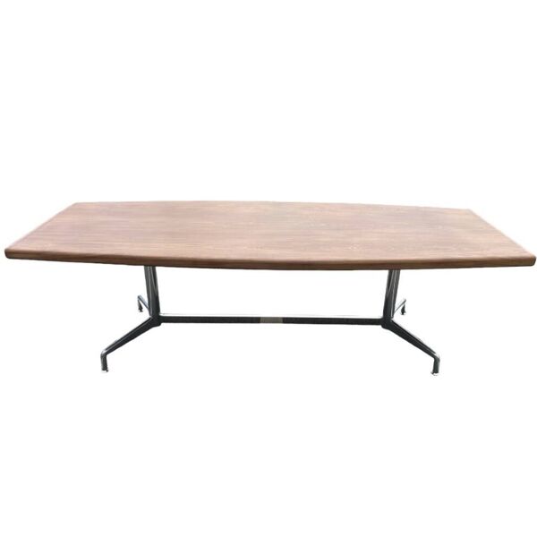 Table à manger ou de conference Mobilier International en palissandre et aluminium de Giancarlo PIRETTI - 1970’ pour 10 personnes