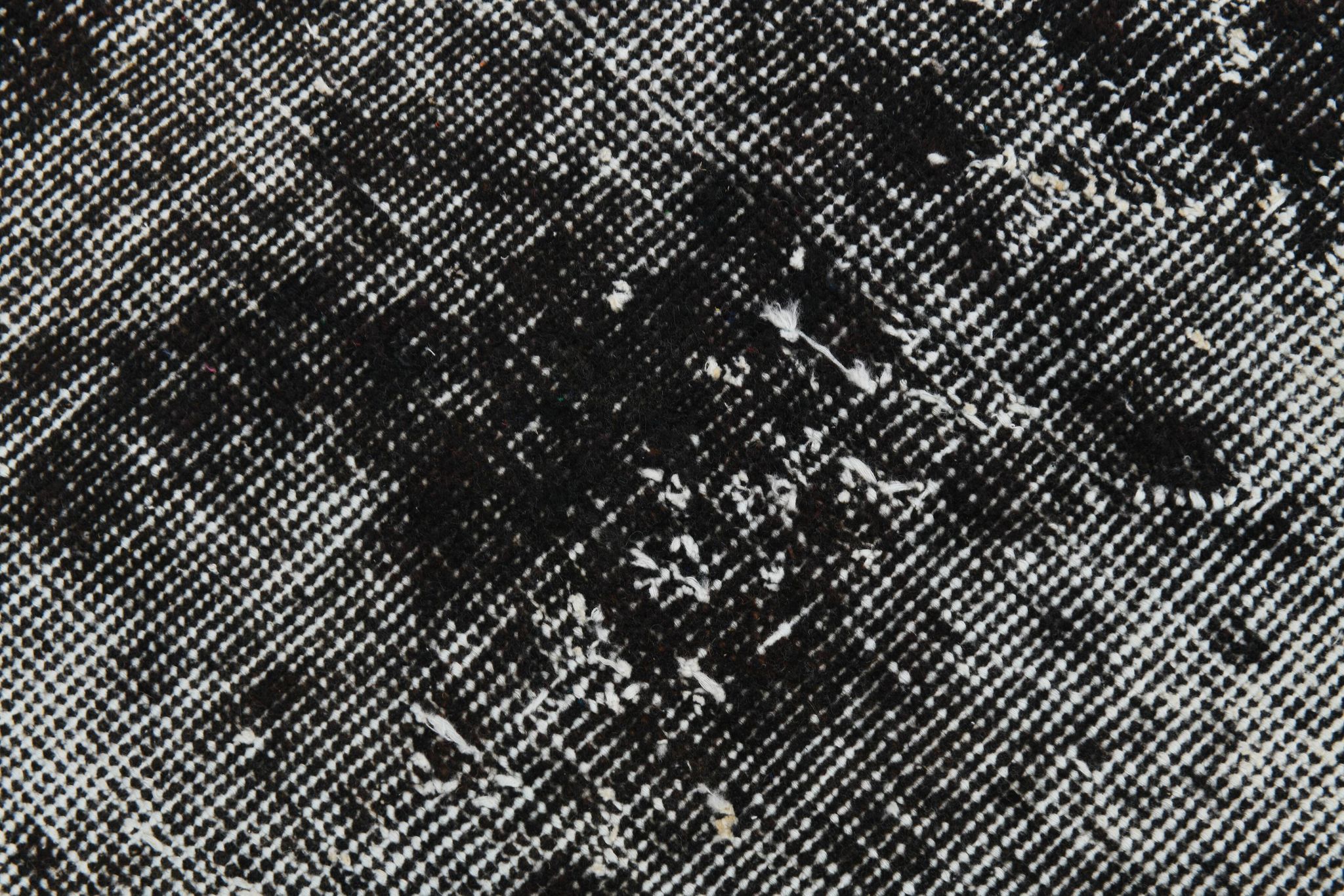 Black gray tones anatolian handmade vintage rug 260x158cm