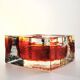 1960s Big Handcrafted Square Ashtray in Uranium Murano Glass by Mandruzzato