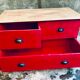 Bright red chest of drawers