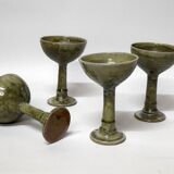 Series of 4 stoneware cups, 1970
