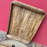 Duo of large bamboo serving trays