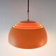 Suspension suédoise en métal orange et verre par Hans-Agne Jakobsson, 1970