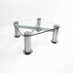 Pace Postmodern Coffee Table 1980s Vintage Retro Italy Chrome Glass