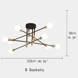 Mixed metal light chandelier, hanging lamp, ceiling light, light