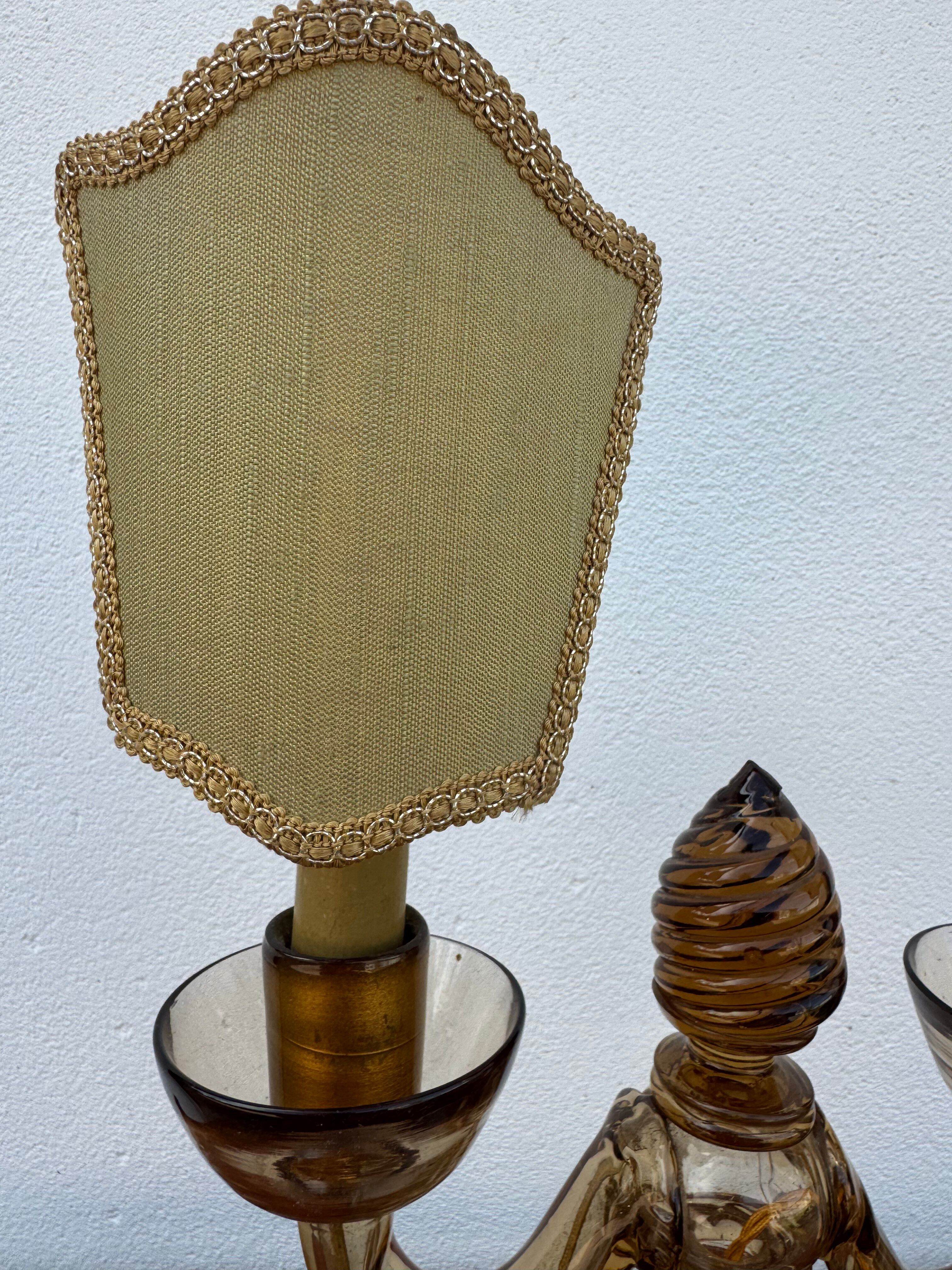 Murano glass candelabrum by Vittorio Zecchin, antique.
