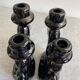 Pair of Vallauris iridescent ceramic candle holders