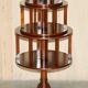Regency-style rotating library in hardwood, 148 cm