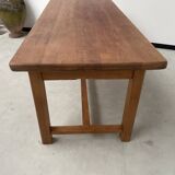 Solid pine table with its extension, 1950s