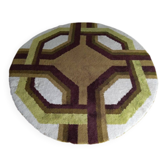 Space age wool rug, 1970s.