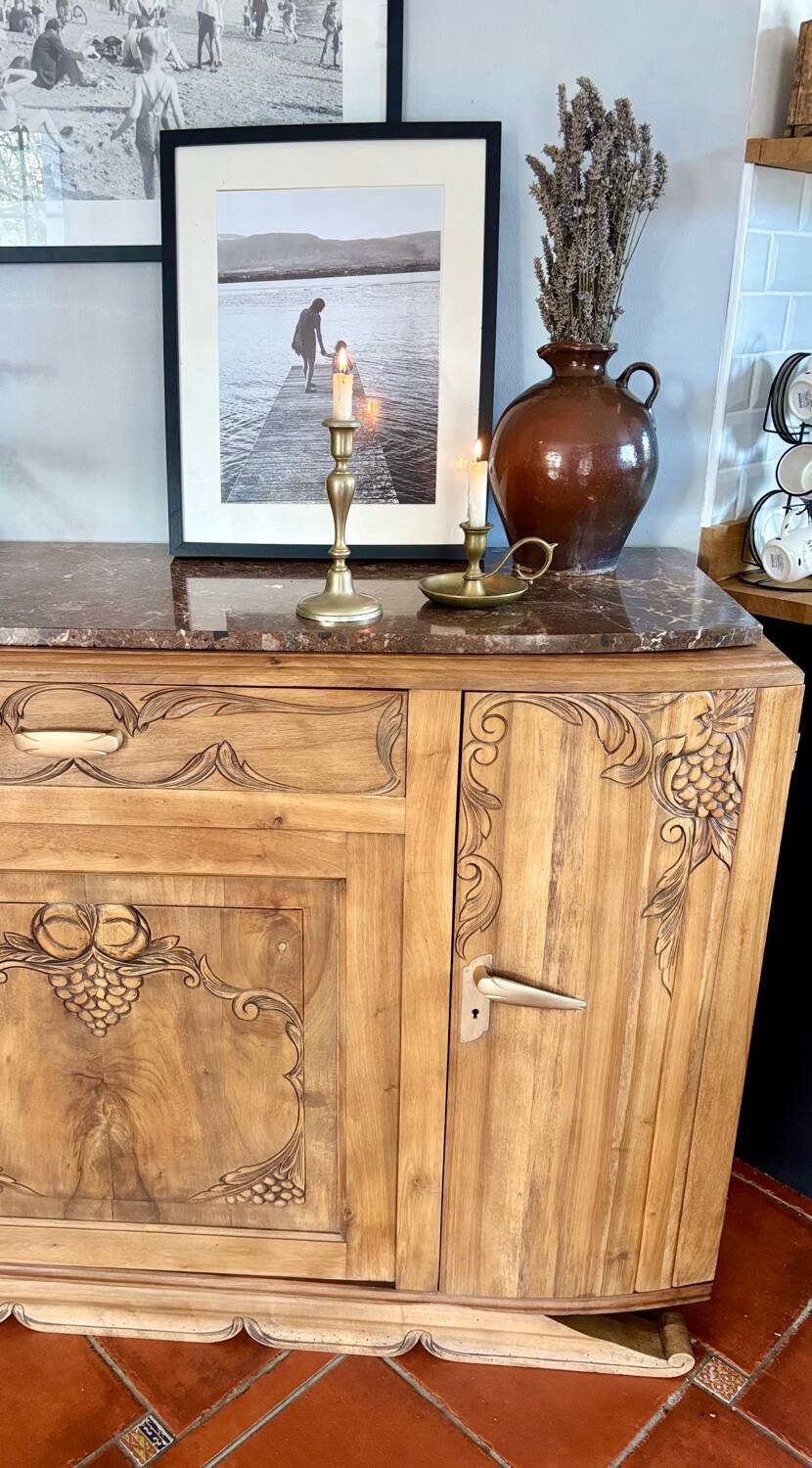 Buffet art déco en chêne massif