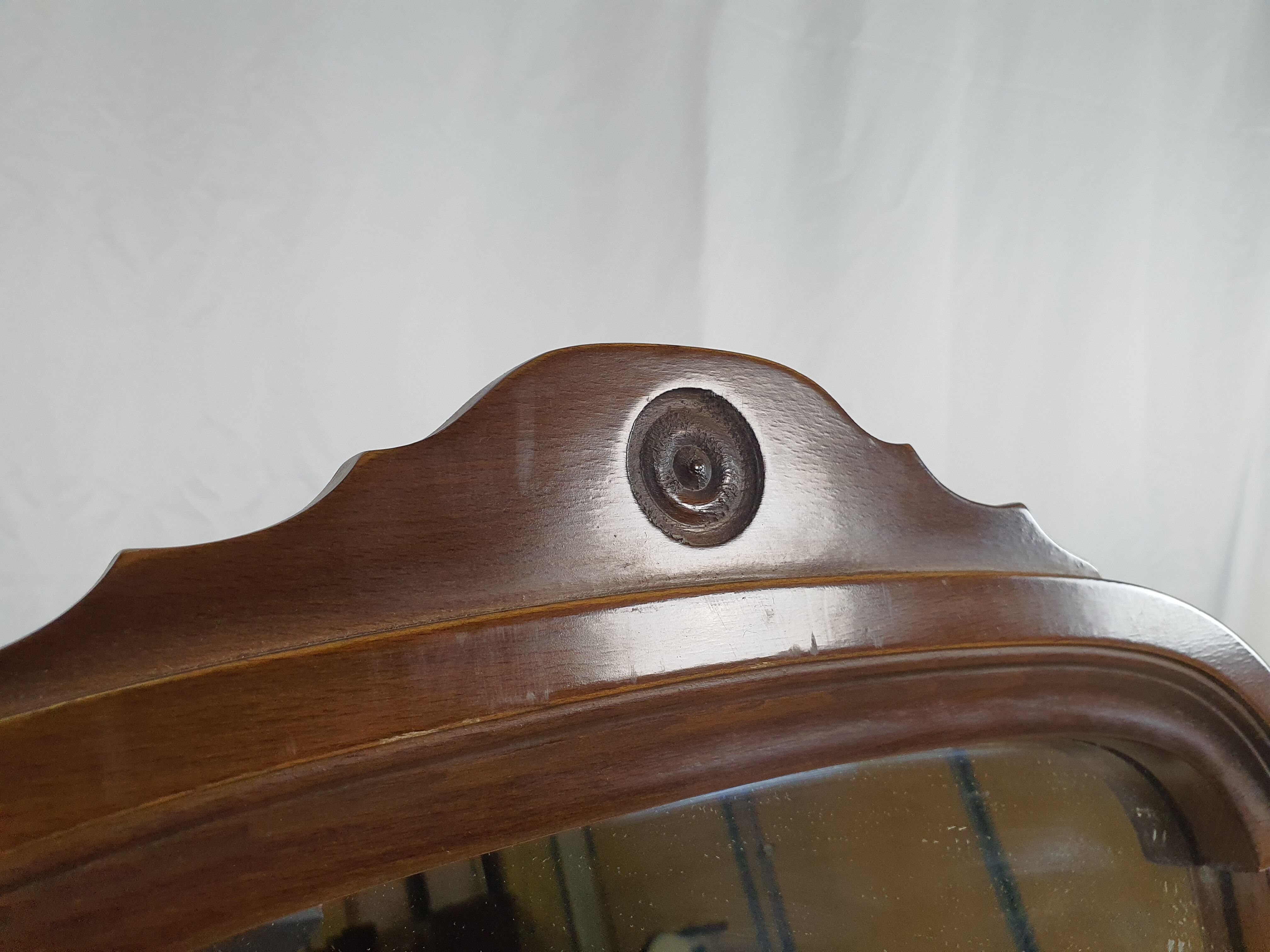 Vintage turned mirror from 80s