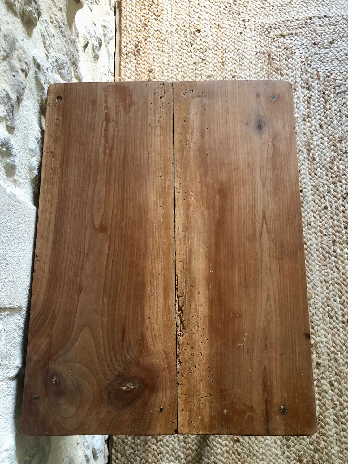 Small renovated wooden table