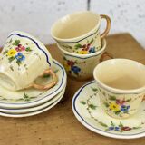 set of 4 coffee cup "longhamp Limoge"