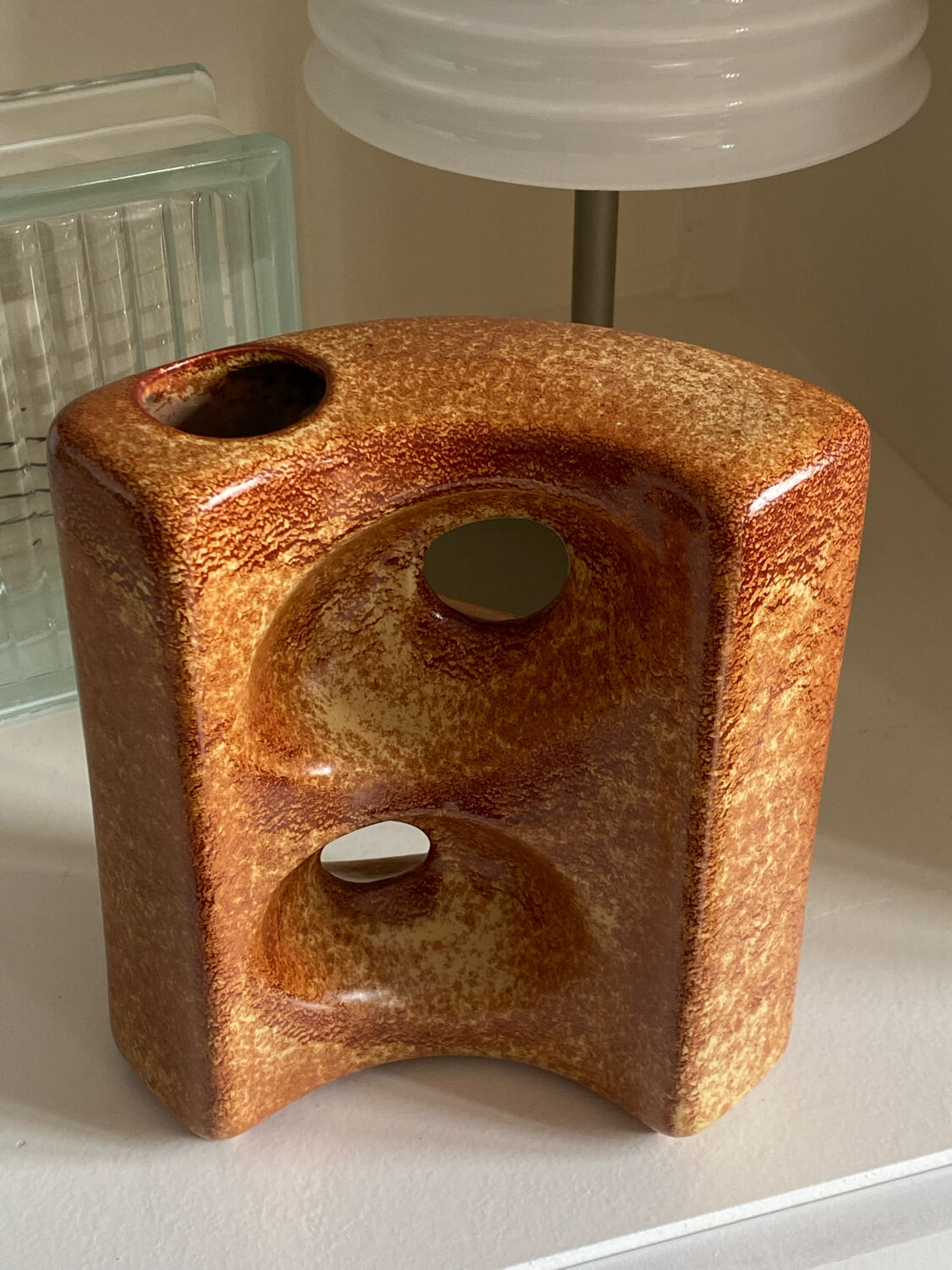 Ceramic vase Roberto Rigon Bertoncello Italy 60s