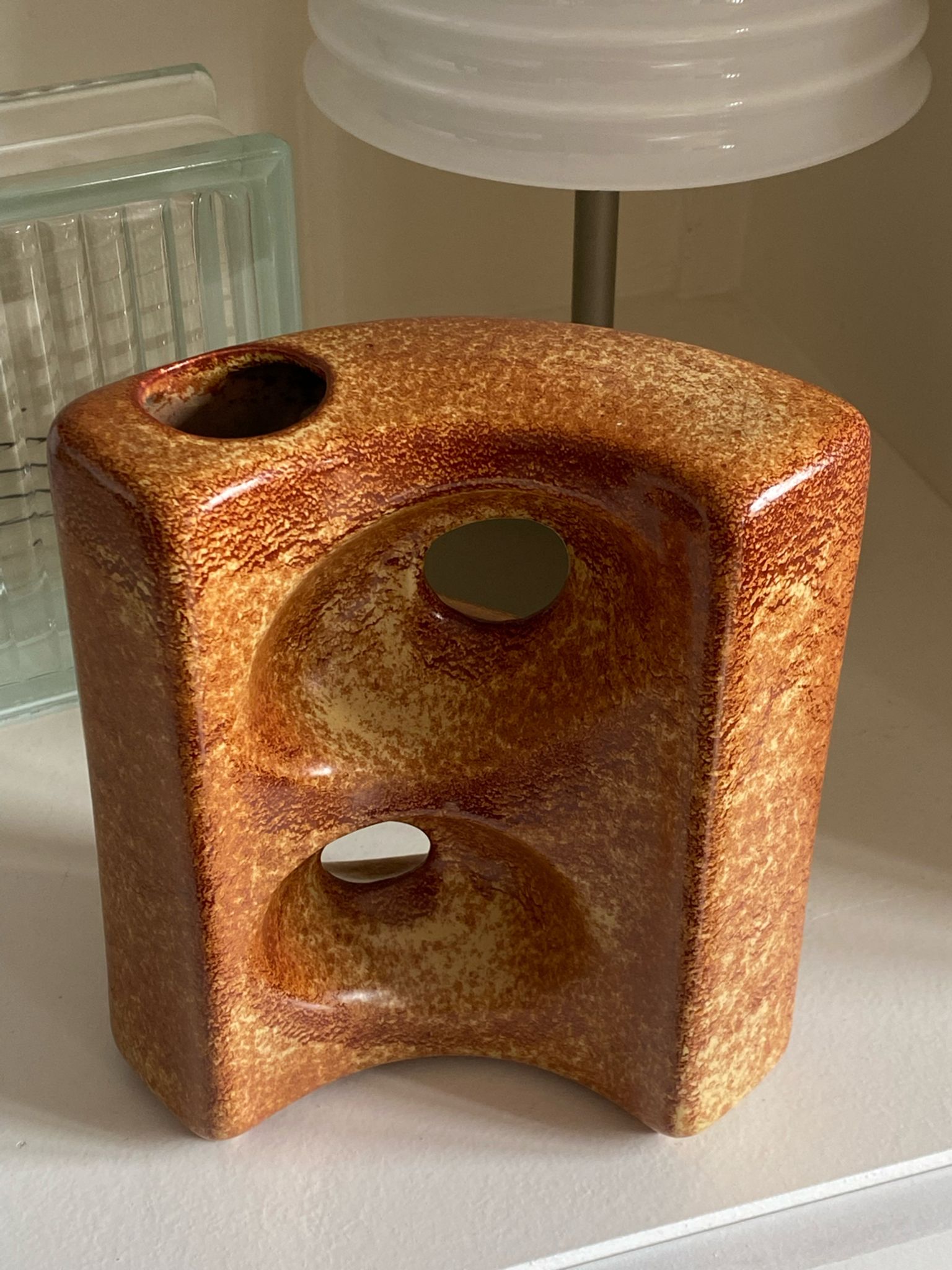 Vase en céramique Roberto Rigon Bertoncello Italie années 60