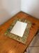Miroir en céramique émaillée vert et marron vintage années 60