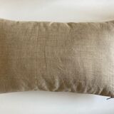 Silk canvas cushion Nobilis old raw linen back