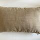 Silk canvas cushion Nobilis old raw linen back