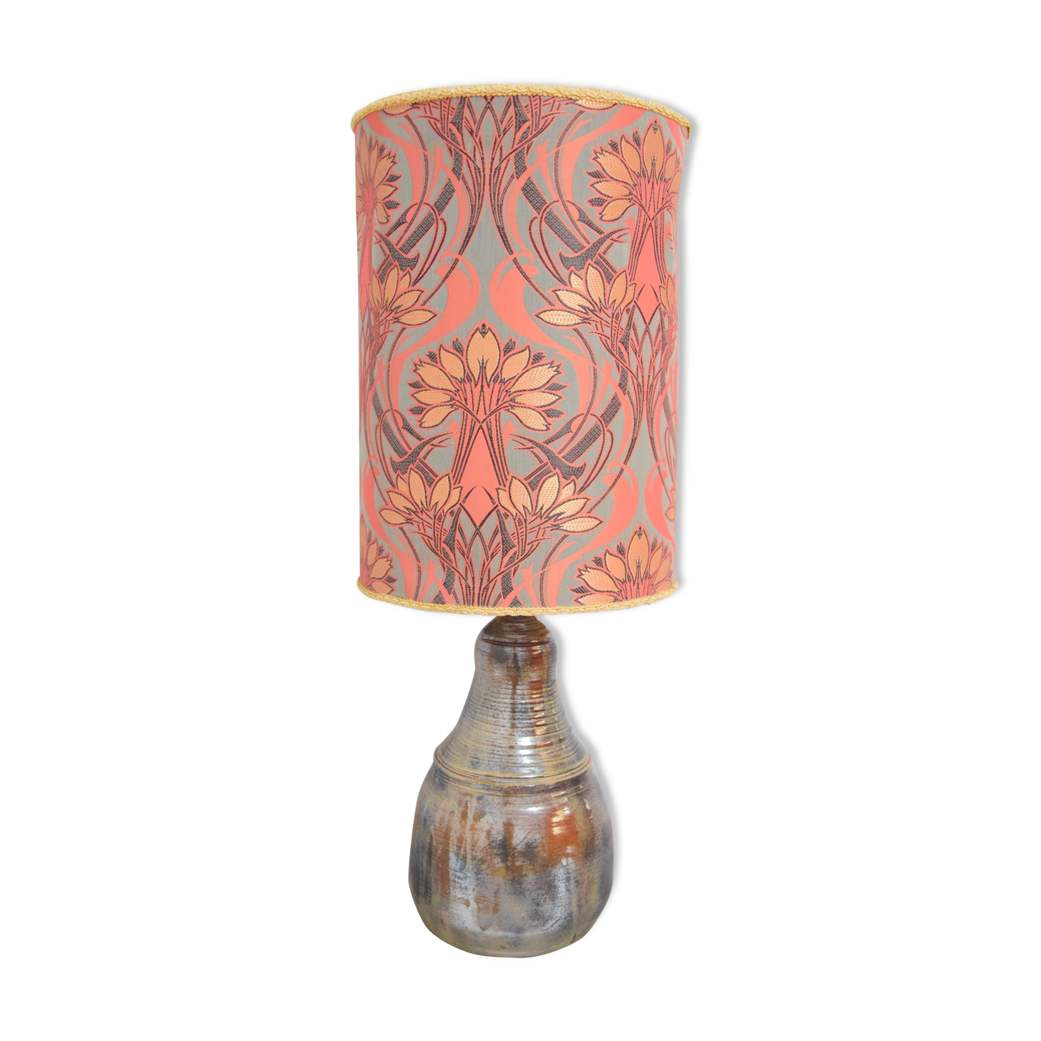 Lampe de bureau grès flammé vintage Années 60